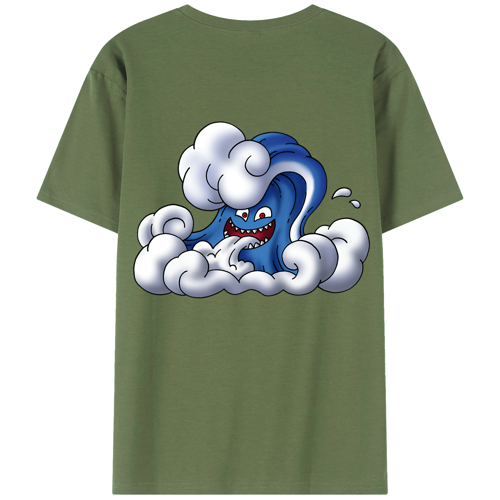 （画像用） ドラゴンクエスト Doragon Kuesuto Dragon Quest 綿100％ メンズ半袖Tシャツ（バックプリント） 通気性